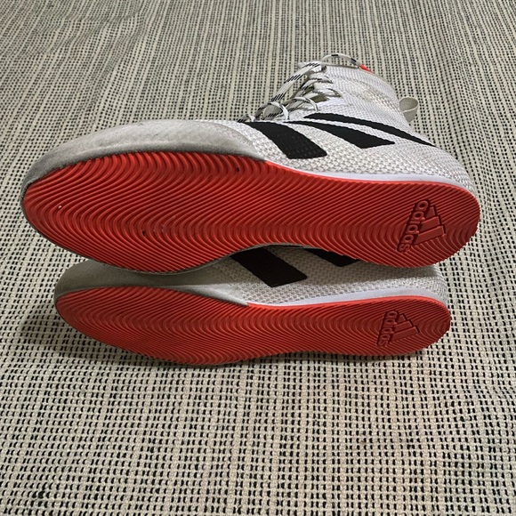 Adidas Box Hog 3 White/Black Boxing Gym Sparring Shoes Men’s Size 7.5 (GV9975) - Picture 6 of 10